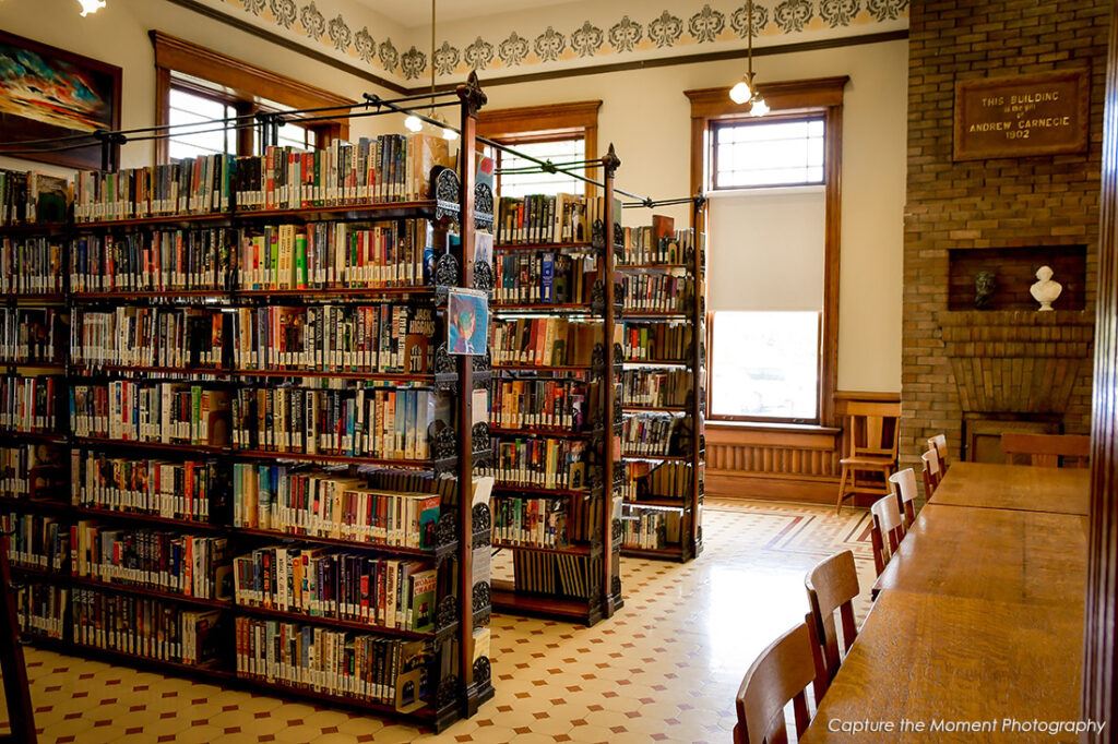 view of the Carnegie room of the canon city public library