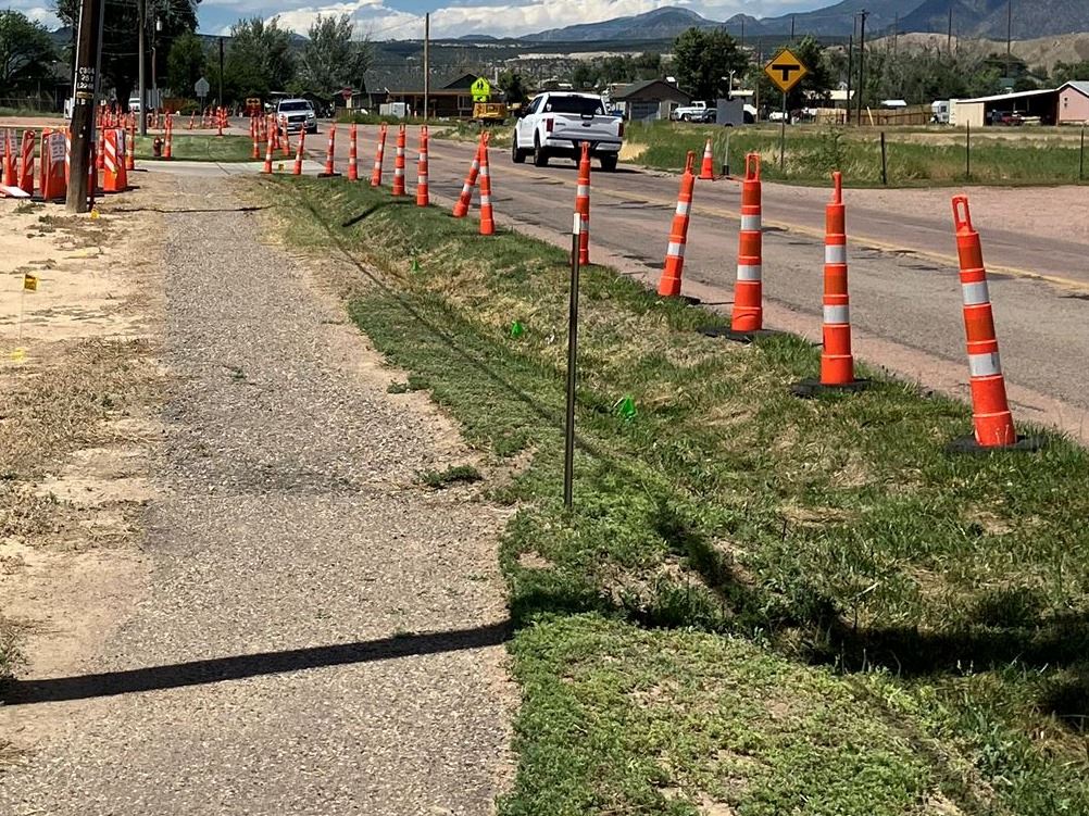Photo of broken sidewalk