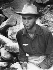 Black and white image of Edwin Delfs circa 1954.