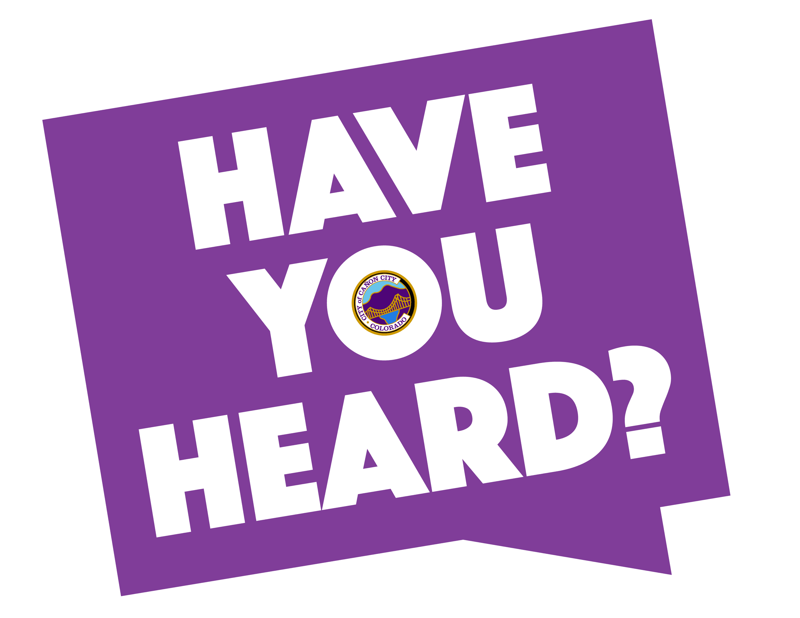 Purple dialog box with \"Have You Heard?\" text inside